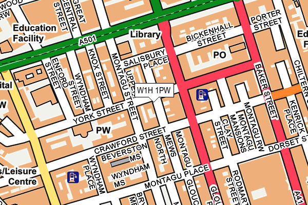 W1H 1PW map - OS OpenMap – Local (Ordnance Survey) W1H 1PW map - OS OpenMap – Local (Ordnance Survey)