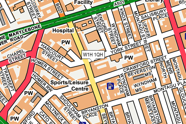 W1H 1QH map - OS OpenMap – Local (Ordnance Survey)