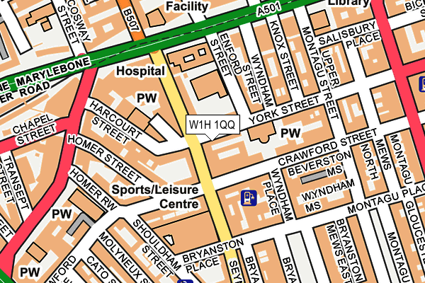 W1H 1QQ map - OS OpenMap – Local (Ordnance Survey) W1H 1QQ map - OS OpenMap – Local (Ordnance Survey)