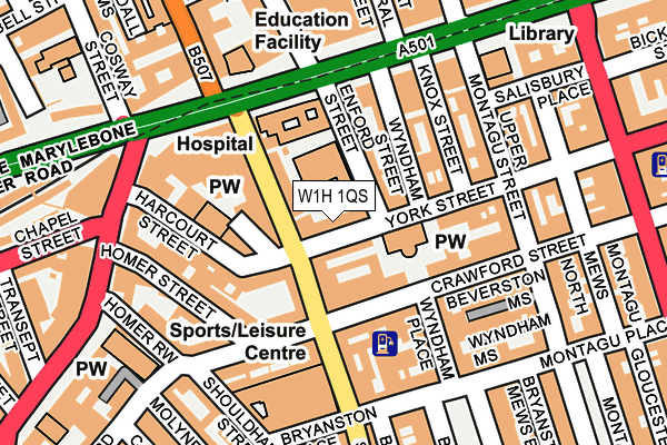 W1H 1QS map - OS OpenMap – Local (Ordnance Survey)