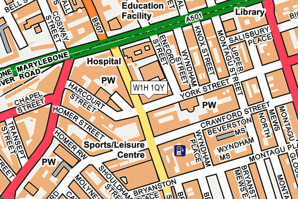 W1H 1QY map - OS OpenMap – Local (Ordnance Survey) W1H 1QY map - OS OpenMap – Local (Ordnance Survey)