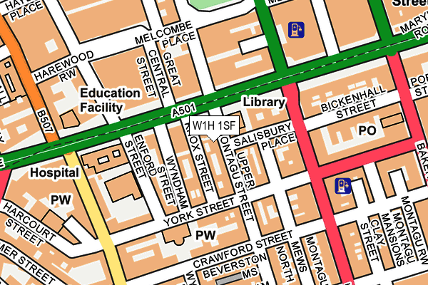 W1H 1SF map - OS OpenMap – Local (Ordnance Survey) W1H 1SF map - OS OpenMap – Local (Ordnance Survey)