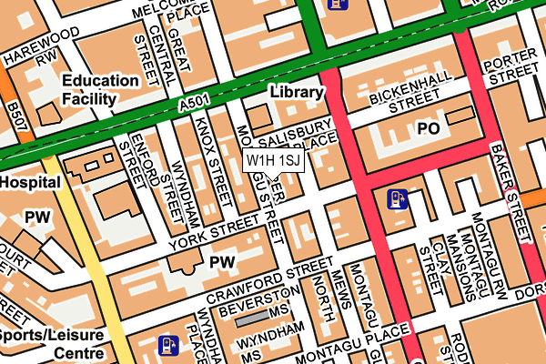 W1H 1SJ map - OS OpenMap – Local (Ordnance Survey) W1H 1SJ map - OS OpenMap – Local (Ordnance Survey)