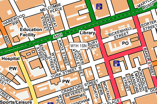 W1H 1SN map - OS OpenMap – Local (Ordnance Survey) W1H 1SN map - OS OpenMap – Local (Ordnance Survey)