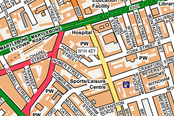 W1H 4EY map - OS OpenMap – Local (Ordnance Survey) W1H 4EY map - OS OpenMap – Local (Ordnance Survey)
