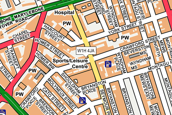 W1H 4JA map - OS OpenMap – Local (Ordnance Survey) W1H 4JA map - OS OpenMap – Local (Ordnance Survey)