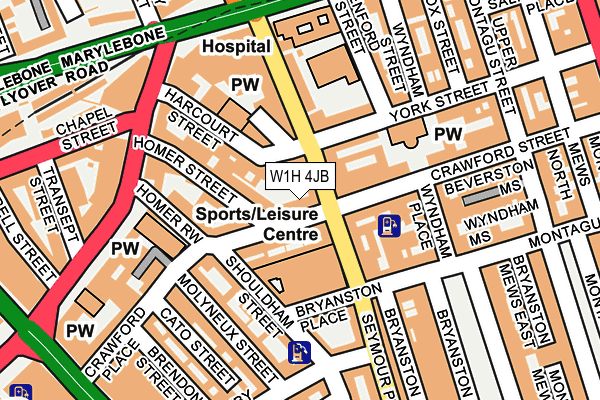 W1H 4JB map - OS OpenMap – Local (Ordnance Survey) W1H 4JB map - OS OpenMap – Local (Ordnance Survey)