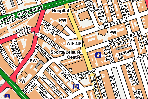 W1H 4JF map - OS OpenMap – Local (Ordnance Survey) W1H 4JF map - OS OpenMap – Local (Ordnance Survey)