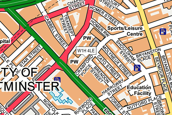 W1H 4LE map - OS OpenMap – Local (Ordnance Survey) W1H 4LE map - OS OpenMap – Local (Ordnance Survey)