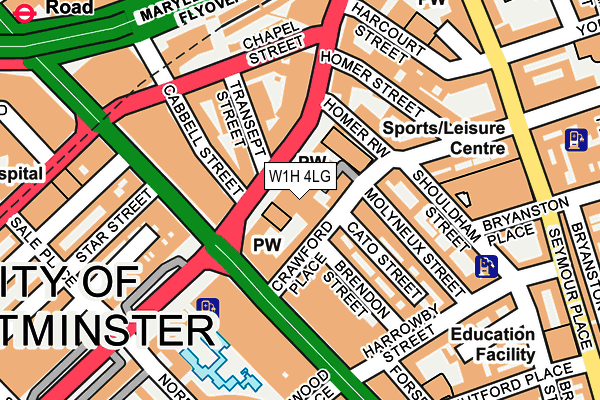 W1H 4LG map - OS OpenMap – Local (Ordnance Survey) W1H 4LG map - OS OpenMap – Local (Ordnance Survey)