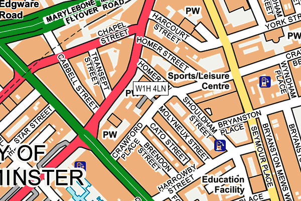 W1H 4LN map - OS OpenMap – Local (Ordnance Survey) W1H 4LN map - OS OpenMap – Local (Ordnance Survey)