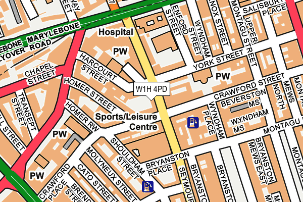 W1H 4PD map - OS OpenMap – Local (Ordnance Survey) W1H 4PD map - OS OpenMap – Local (Ordnance Survey)
