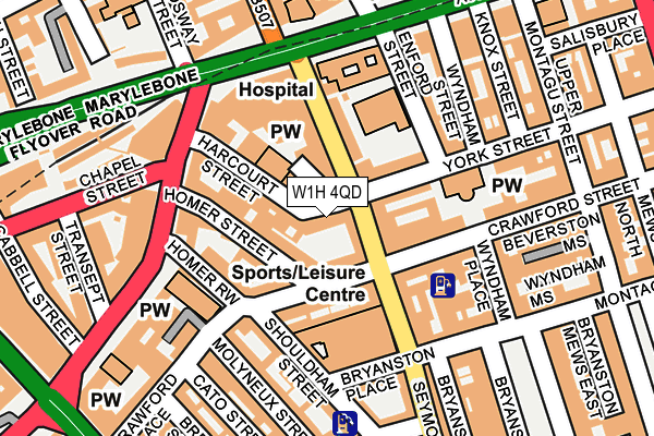 W1H 4QD map - OS OpenMap – Local (Ordnance Survey) W1H 4QD map - OS OpenMap – Local (Ordnance Survey)