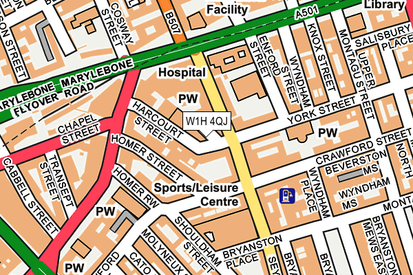 W1H 4QJ map - OS OpenMap – Local (Ordnance Survey) W1H 4QJ map - OS OpenMap – Local (Ordnance Survey)