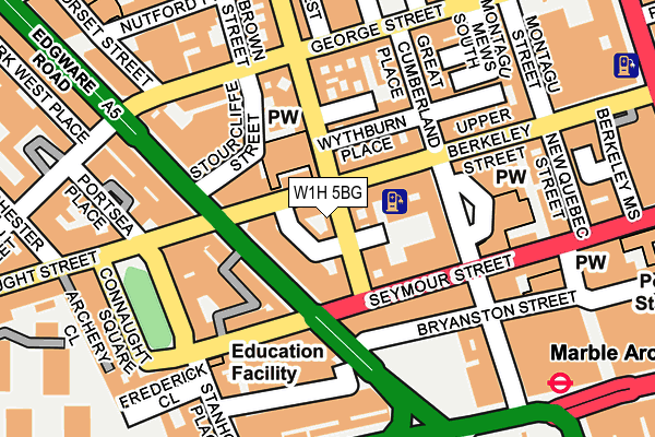 W1H 5BG map - OS OpenMap – Local (Ordnance Survey) W1H 5BG map - OS OpenMap – Local (Ordnance Survey)