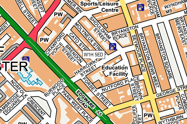 W1H 5ED map - OS OpenMap – Local (Ordnance Survey) W1H 5ED map - OS OpenMap – Local (Ordnance Survey)