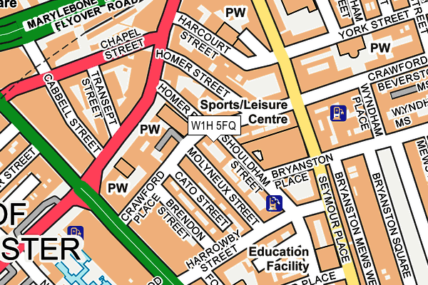 W1H 5FQ map - OS OpenMap – Local (Ordnance Survey) W1H 5FQ map - OS OpenMap – Local (Ordnance Survey)