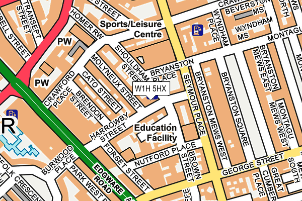 W1H 5HX map - OS OpenMap – Local (Ordnance Survey) W1H 5HX map - OS OpenMap – Local (Ordnance Survey)
