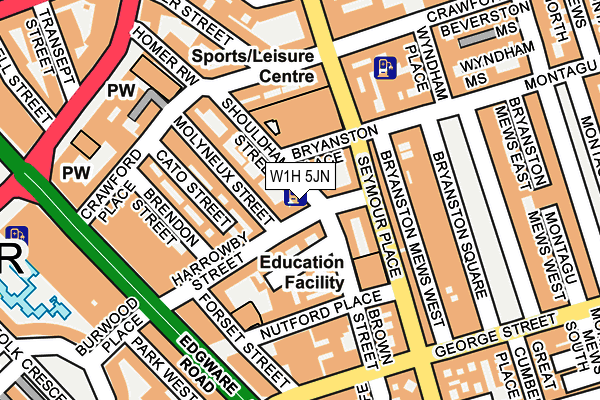 W1H 5JN map - OS OpenMap – Local (Ordnance Survey) W1H 5JN map - OS OpenMap – Local (Ordnance Survey)