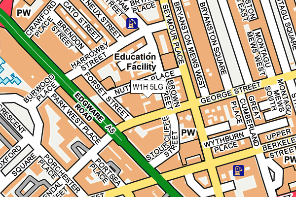 W1H 5LG map - OS OpenMap – Local (Ordnance Survey) W1H 5LG map - OS OpenMap – Local (Ordnance Survey)