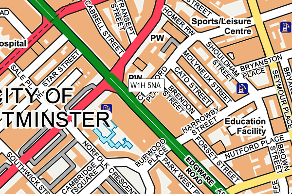 W1H 5NA map - OS OpenMap – Local (Ordnance Survey) W1H 5NA map - OS OpenMap – Local (Ordnance Survey)