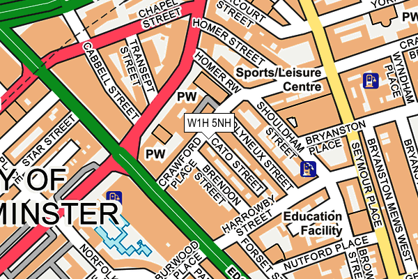 W1H 5NH map - OS OpenMap – Local (Ordnance Survey) W1H 5NH map - OS OpenMap – Local (Ordnance Survey)