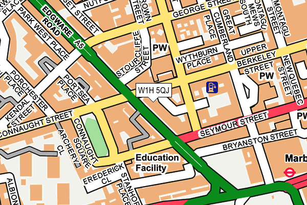 W1H 5QJ map - OS OpenMap – Local (Ordnance Survey) W1H 5QJ map - OS OpenMap – Local (Ordnance Survey)