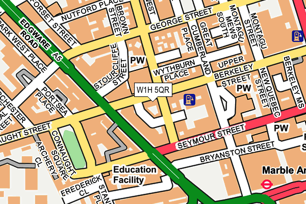 W1H 5QR map - OS OpenMap – Local (Ordnance Survey) W1H 5QR map - OS OpenMap – Local (Ordnance Survey)