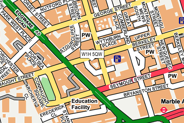 W1H 5QW map - OS OpenMap – Local (Ordnance Survey) W1H 5QW map - OS OpenMap – Local (Ordnance Survey)