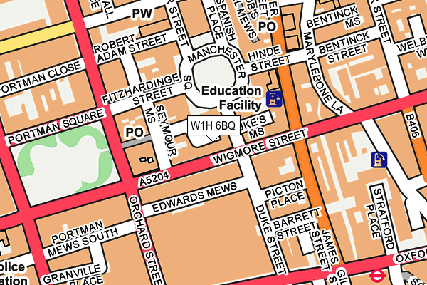 W1H 6BQ map - OS OpenMap – Local (Ordnance Survey) W1H 6BQ map - OS OpenMap – Local (Ordnance Survey)