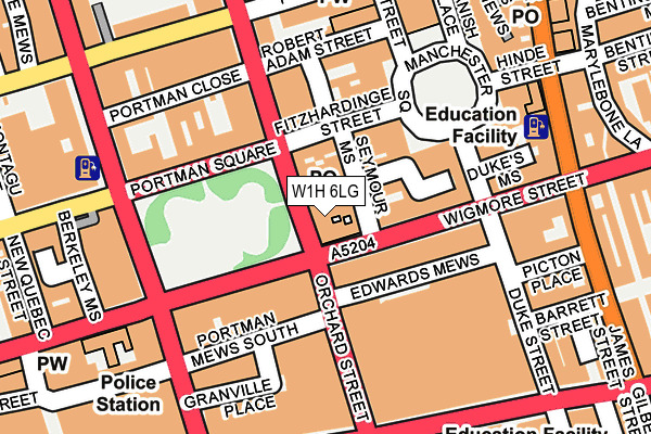 W1H 6LG map - OS OpenMap – Local (Ordnance Survey) W1H 6LG map - OS OpenMap – Local (Ordnance Survey)