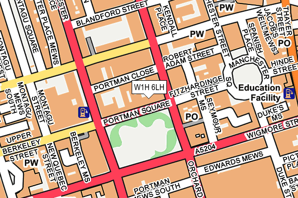 W1H 6LH map - OS OpenMap – Local (Ordnance Survey) W1H 6LH map - OS OpenMap – Local (Ordnance Survey)