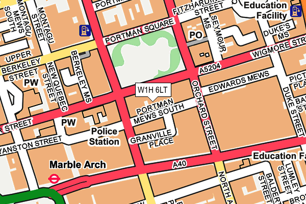 W1H 6LT map - OS OpenMap – Local (Ordnance Survey) W1H 6LT map - OS OpenMap – Local (Ordnance Survey)