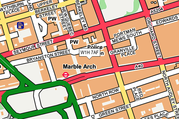 W1H 7AF map - OS OpenMap – Local (Ordnance Survey) W1H 7AF map - OS OpenMap – Local (Ordnance Survey)
