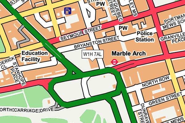 W1H 7AL map - OS OpenMap – Local (Ordnance Survey) W1H 7AL map - OS OpenMap – Local (Ordnance Survey)