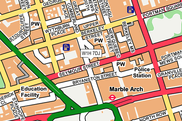 W1H 7DJ map - OS OpenMap – Local (Ordnance Survey) W1H 7DJ map - OS OpenMap – Local (Ordnance Survey)
