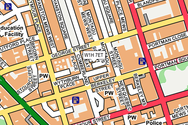 W1H 7ET map - OS OpenMap – Local (Ordnance Survey) W1H 7ET map - OS OpenMap – Local (Ordnance Survey)