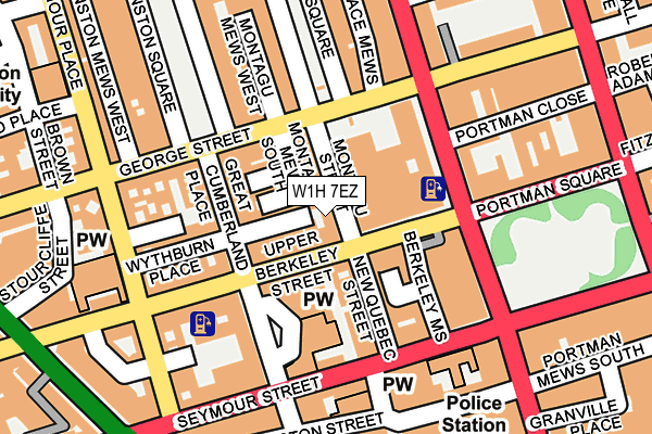 W1H 7EZ map - OS OpenMap – Local (Ordnance Survey) W1H 7EZ map - OS OpenMap – Local (Ordnance Survey)