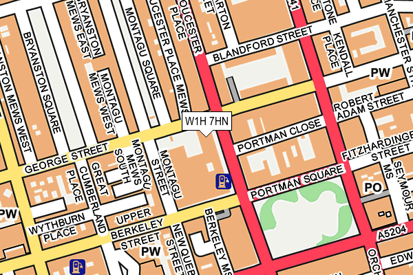W1H 7HN map - OS OpenMap – Local (Ordnance Survey) W1H 7HN map - OS OpenMap – Local (Ordnance Survey)