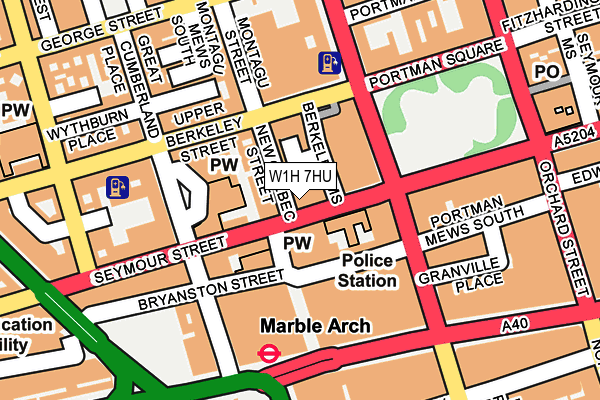 W1H 7HU map - OS OpenMap – Local (Ordnance Survey) W1H 7HU map - OS OpenMap – Local (Ordnance Survey)