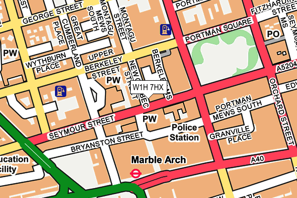 W1H 7HX map - OS OpenMap – Local (Ordnance Survey) W1H 7HX map - OS OpenMap – Local (Ordnance Survey)