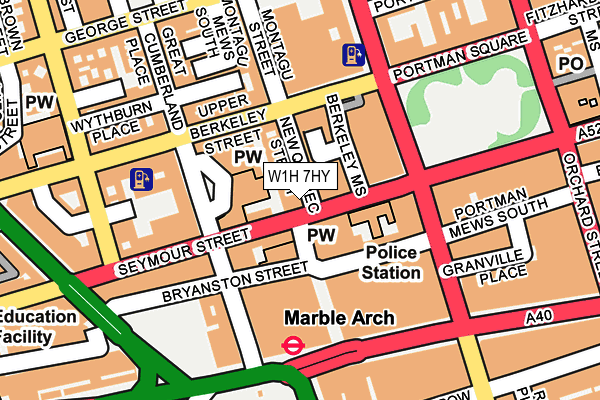 W1H 7HY map - OS OpenMap – Local (Ordnance Survey) W1H 7HY map - OS OpenMap – Local (Ordnance Survey)