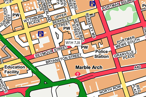 W1H 7JX map - OS OpenMap – Local (Ordnance Survey) W1H 7JX map - OS OpenMap – Local (Ordnance Survey)