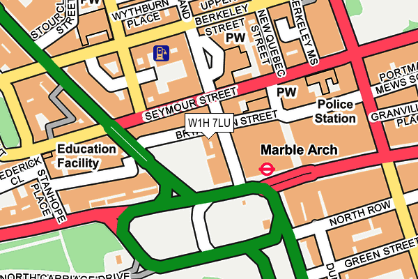 W1H 7LU map - OS OpenMap – Local (Ordnance Survey) W1H 7LU map - OS OpenMap – Local (Ordnance Survey)
