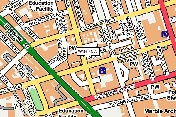 W1H 7NW map - OS OpenMap – Local (Ordnance Survey) W1H 7NW map - OS OpenMap – Local (Ordnance Survey)