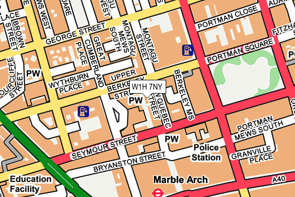 W1H 7NY map - OS OpenMap – Local (Ordnance Survey) W1H 7NY map - OS OpenMap – Local (Ordnance Survey)