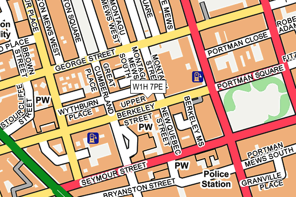 W1H 7PE map - OS OpenMap – Local (Ordnance Survey) W1H 7PE map - OS OpenMap – Local (Ordnance Survey)