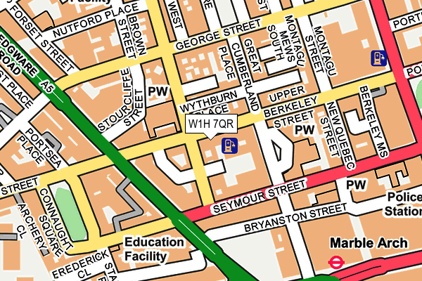 W1H 7QR map - OS OpenMap – Local (Ordnance Survey) W1H 7QR map - OS OpenMap – Local (Ordnance Survey)