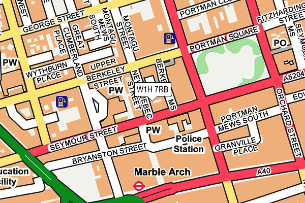 W1H 7RB map - OS OpenMap – Local (Ordnance Survey) W1H 7RB map - OS OpenMap – Local (Ordnance Survey)