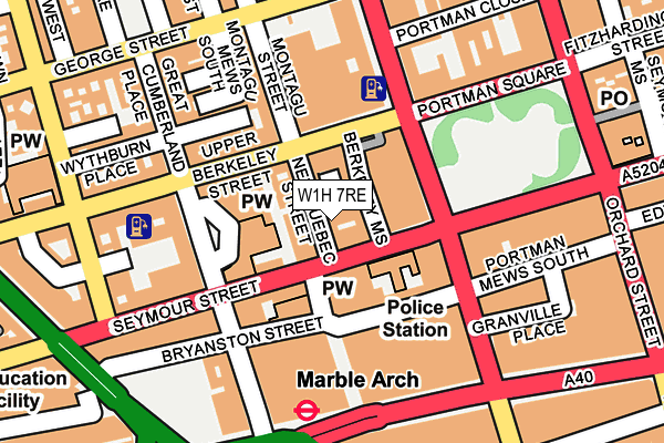 W1H 7RE map - OS OpenMap – Local (Ordnance Survey) W1H 7RE map - OS OpenMap – Local (Ordnance Survey)
